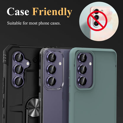 YWXTW Camera Lens Protector for Samsung Galaxy S24 Plus Accessories, 9H Tempered Glass Metal Individual Ring Camera Cover Screen Protector for S24 Plus, Case Friendly, Anti Scratch (Cobalt Violet)