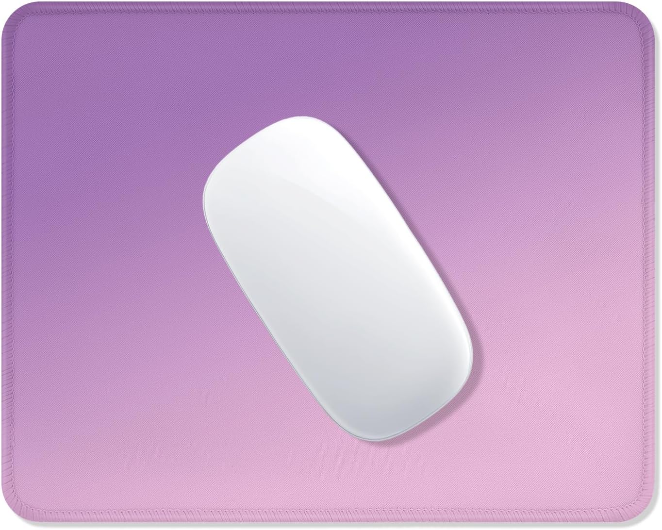 ITNRSIIET Mouse Pad Non-Slip Rubber Base Smooth Surface Stitched Edges Waterproof Durable Compatible with All Mice for Office & Gaming, Desk Accessory, 10.2x8.3x0.12 inch, Lilac Gradient
