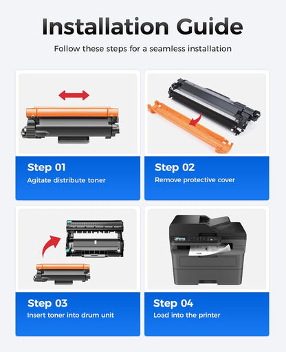 DR830 Drum Unit (Not Toner) 2-Pack Replacement for Brother DR-830 Imaging Drum Compatible for HL-L2460DW HL-L2405W HL-L2480DW MFC-L2820DW DCP-L2640DW MFC-L2900DW HL-L2400D HL-L2460DW XL Laser Printer