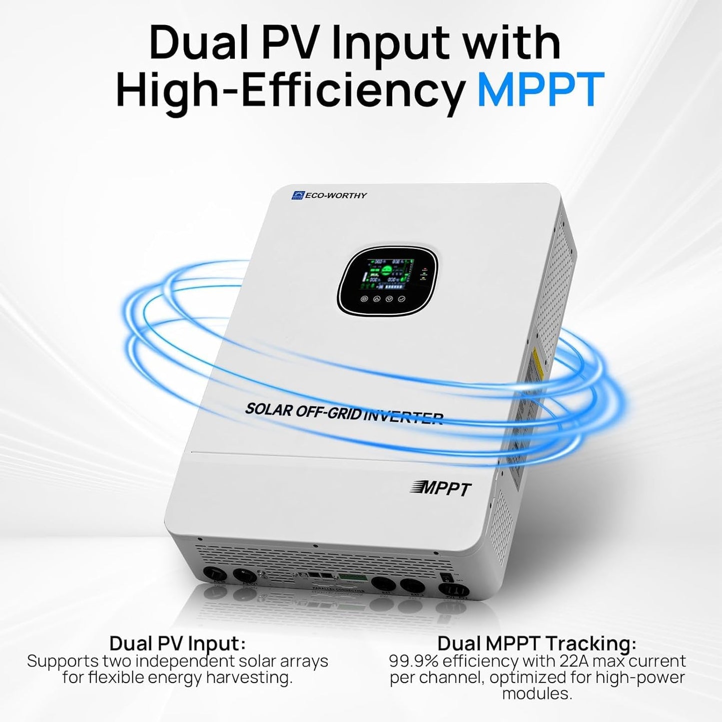 ECO-WORTHY Home Power Station Backup Power,AC 10000W Output+20480Wh LiFePO4 Battery Support Communication,Bluetooth and WiFi,LCD Battery Monitor,for Home Backup,Emergency,Solar System Components