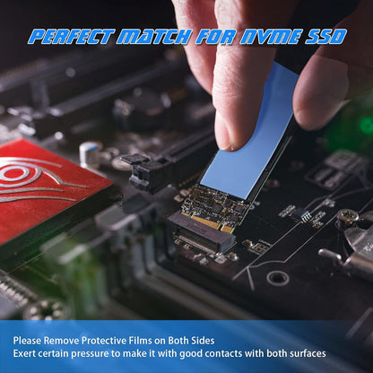 Outus 30 Pieces 2.6 x 0.8 x0.1 Inch Silicone Thermal Pad Reusable CPU SSD Thermal Conductive Silicone Pad Each Thick for Gpu Heatsink CPU Chip Heat Conduction or LED Heat Conduction(Light Blue)