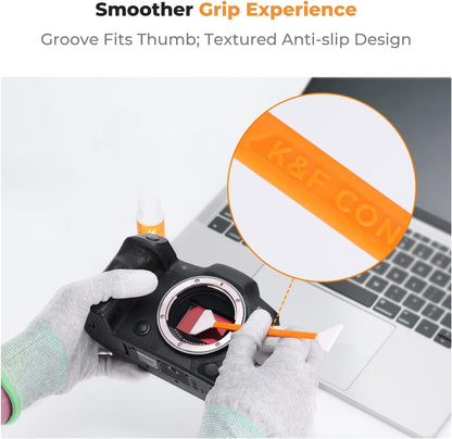 K&F Concept Professional Full Frame Sensor Cleaning Kit, Digital Camera Lens Cleaner Kit - 20ml Sensor Cleaner & 10 X 24mm Double-Tipped Full Frame Sensor Cleaning Swabs