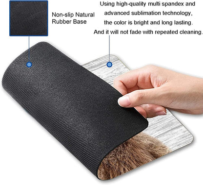 Hokafenle Mouse Pad, Cute Sloth with Floral Mouse Pad, Mouse Mat Square Waterproof Mousepad with Design, Non-Slip Rubber Base Mouse Pads for Women Office Laptop