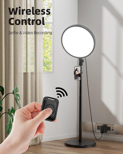 TODI Large Ring Light with 79" Stand, 6500K Full-Screen Selfie Light Ring with Stand and Phone Holder, Professional Big Ring Light for Live Stream, YouTube, TikTok, Makeup, Video, Barber, Photography