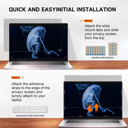 Mamol Laptop Privacy Screen 14 Inch for HP/Dell/Acer/Samsung/Asus/Lenovo/Toshiba, Removable 16:10 Aspect Privacy Filter Screen Protector, Anti Glare Blue Light Laptop Screen Shield 14 in