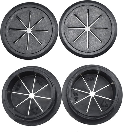 Aifeier ET 2PCS Desk Grommet 2 Inch/50mm Rubber Cable Wire Grommet Cable Hole Cover for Managing and Hiding Office PC Desk Cable Cord (Black)