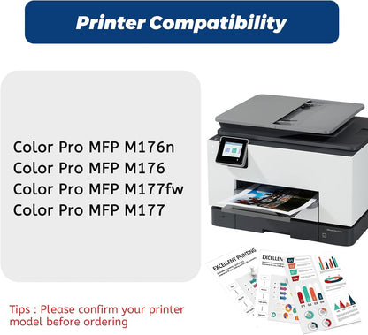 130A Toner Cartridge,Compatible Replacement for HP 130 A CF350A CF351A CF352A CF353A for HP Color Laserjet Pro MFP M177fw M176n M177 M176 Printer,Black Cyan Yellow Magenta,4 Pack