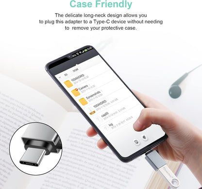 USB C to USB Adapter 6 Pack,Type C to USB Adapter,USBC Male to USBA Female OTG Converter,USBC Adapters for iPhone 16 15,MacBook Pro/Air,iPad Pro,Charger(Grey)