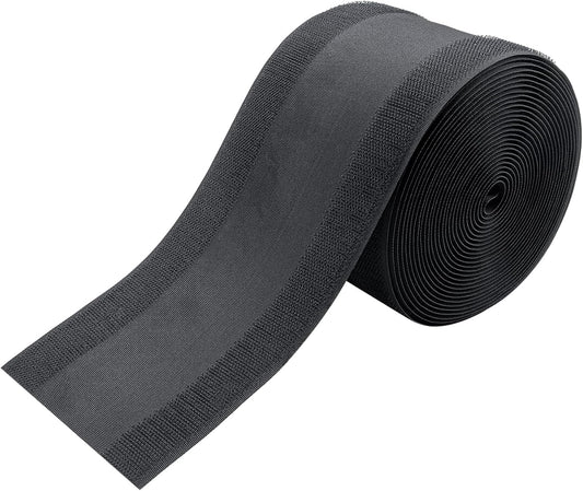 IHKFILAN Carpet Cord Cover Carpet Cable Management Under Desk Cable Grip Strip Black Hook and Loop Tape Cable Polyester Cover Protect Cables to Prevent Tripping Over Wires for Homes & Office (20ft)