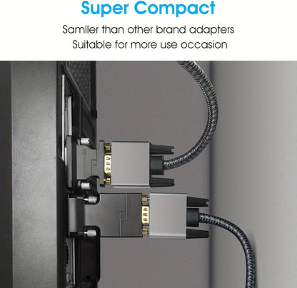 TECHTOBOX Active DVI to VGA Adapter, Uni-Directional DVI-D 24+1 to VGA Connectors, Gold-Plated,1080P Full HD Compatibility for HDTV, PC,Laptop, Monitor, Projector