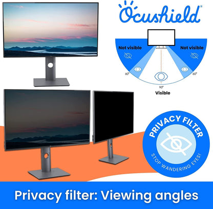 Ocushield 15.4” W (16:10) Premium Anti Blue Light Screen Protector for Laptops and Computer Monitors - Privacy - Anti-Glare - Easy Install - Anti-Fingerprint - Reduce Eye Fatigue (332 x 208mm)