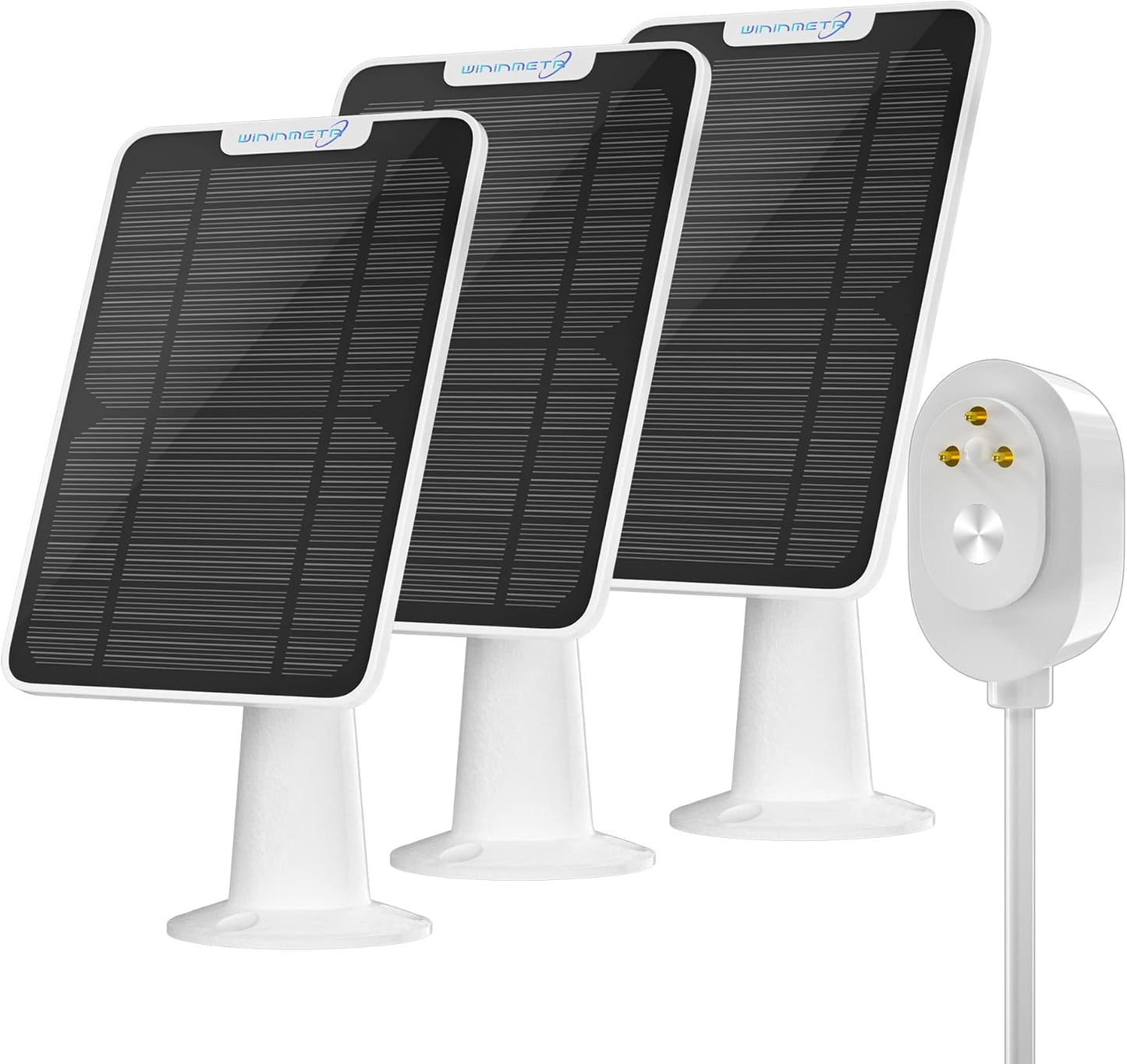 6W Solar Panel Charger Compatible with Arlo Ultra/Ultra 2/Pro 3/Pro 4/Pro 3 Floodlight Security Camera, Solar Panels Charging IP65 Weatherproof w/ 9.8ft Charging Cable Adjustable Wall Mount, 3 Pack