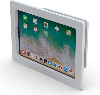 TABcare Anti-Theft Acrylic VESA Enclosure for Apple iPad mini 6 7 8.3" with Free Wall Mount Kit & 90-Degree Angle USB C Charge Cable (iPad mini 6/7 8.3", White)