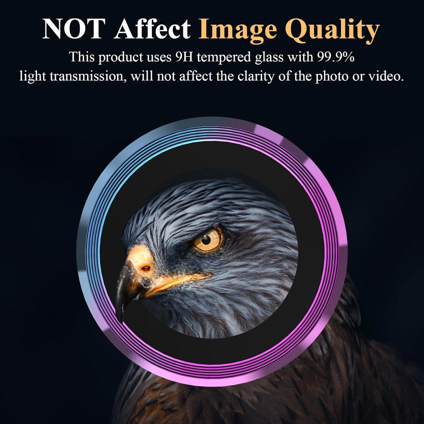 YWXTW Camera Lens Protector for Samsung Galaxy S24 Plus Accessories, 9H Tempered Glass Metal Individual Ring Camera Cover Screen Protector for S24 Plus, Case Friendly, Anti Scratch (Multi-Coloured)