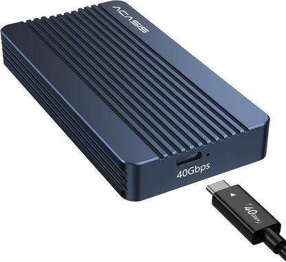 ACASIS 40Gbps M.2 NVMe SSD Enclosure, Only Compatible with Thunderbolt 4/3 USB4,TBU405 Air for M1 M2 Pro/Max, Tool Free Installation, Support M-Key Interface B+M 2280/2260/2242/2230 SSD Size