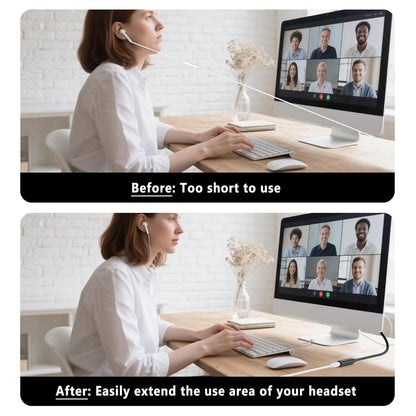 Amzpas Headphone Extension Cable, 4 Pole TRRS 3.5mm Extension Audio Cord Male to Female Stereo Audio Cable for Headset, iPhone, iPad, Smartphones, Tablets, Media Players and More (3.3ft)