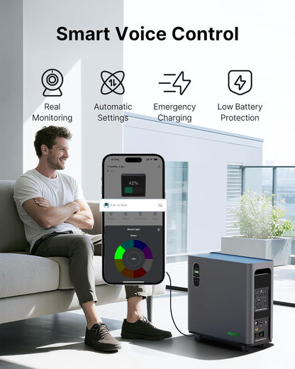 Autel 3072Wh Portable Power Station, Automotive-Grade LiFePO₄ Power Station, 120V AC Outlets x 5, 1.2H Fast Charge, Solar Generator for Home Use, Power Outage, RV, Camping, Emergencies