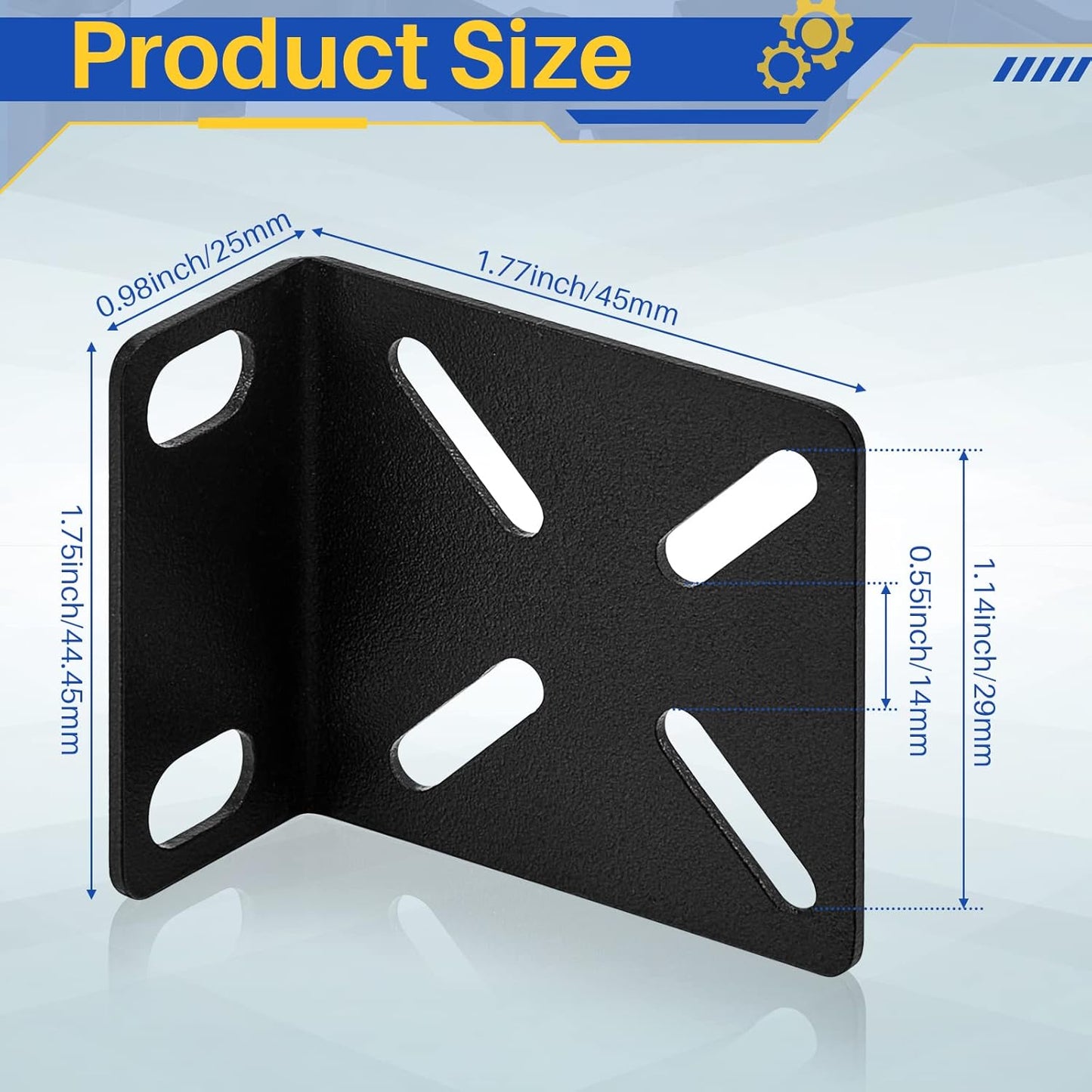 Pelopy Rack Mount Kit Compatible with 17.3 Inch Wide Switches, Adjustable Rack Ears Universal Mount Brackets Compatible with Netgear/Buffalo Tech/Dell/D-Link/Linksys/TRENDnet Products