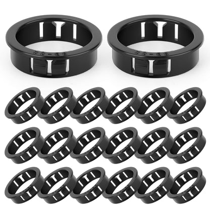 20PCS 1-1/2" Black Cable Snap Bushing Grommet, Snap in Cord Bushing Protect Cables