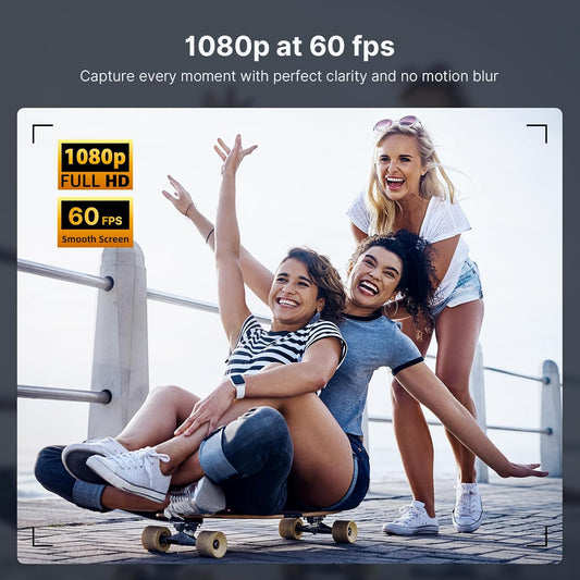 NexiGo 1080P 60FPS Webcam with Software Control and Microphone, AutoFocus, w/Privacy Cover, N680P Pro Computer Web Camera for Skype Zoom Teams, Mac PC Laptop Desktop