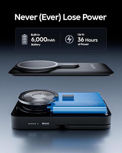 myCharge EcoHub 3 in 1 Apple Charging Station & Magsafe Battery Pack | Wireless Charger for iPhone, iWatch, AirPods | Magnetic Portable Charger with Wall Plug | Travel-Ready & Foldable