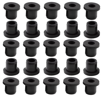 25 pcs 3/8" Drill Hole，3/16" ID Black Silicone Top hat Rubber Grommets for Wiring，Automotive，Firewall，Hole Plug，Desk，Screw，Water and Gas Pipe，Drain，House Siding，Cable Bushing，Glass，Wire Plug