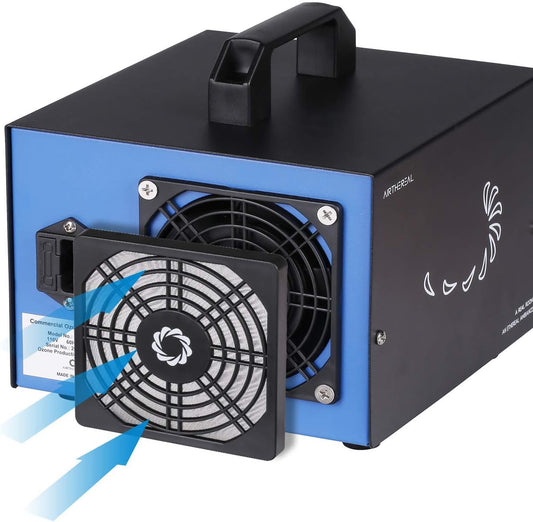 Airthereal MA5000 Commercial Ozone Generator, High Capacity Ozone Machine Odor Removal - Home Air Ionizers O3 Deodorizer for Rooms, Smoke, Cars and Pets, Eliminate Odors up to 2000sq.ft., Blue