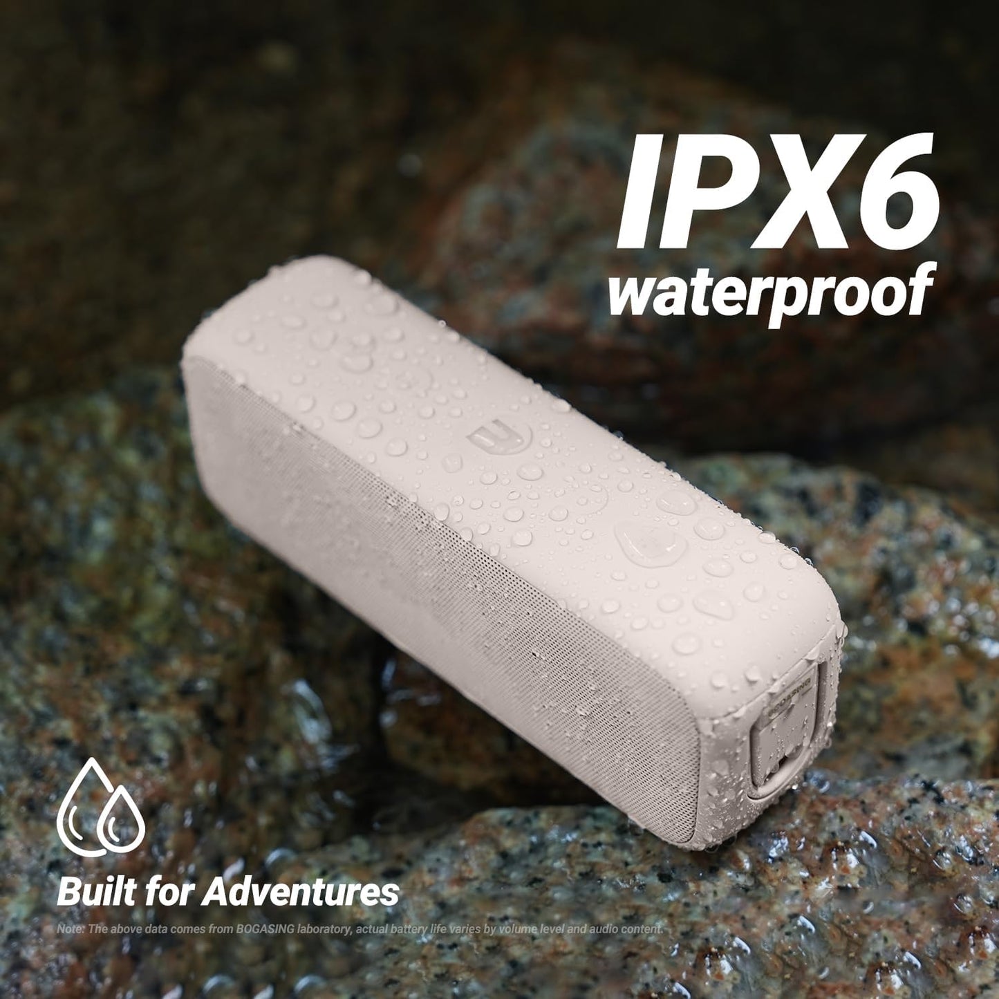 BOGASING G6 Bluetooth Speaker, Portable Wireless Speakers with 30W Loud Stereo Sound, 35H Playtime, IPX6 Waterproof, Bluetooth 5.3, EQ, TF-Card, AUX, USB Stick, Outdoor Speaker for Party (Black)