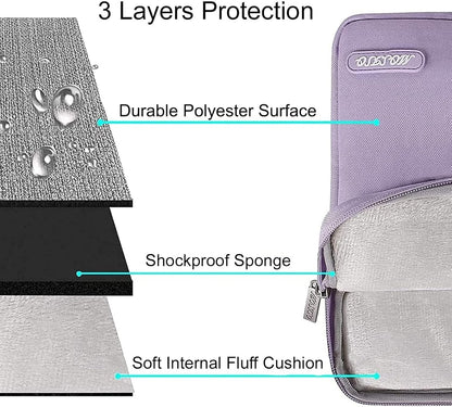 MOSISO Laptop Case 16 inch, 15-15.6 inch Laptop Sleeve Compatible with MacBook Pro 16 M4 M3 M2 M1, HP Acer Dell Lenovo ASUS Notebook, Polyester Vertical Computer Sleeve Bag with Pocket, Purple