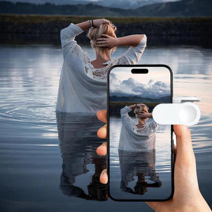 Mirror Effect Lens - Capture Stunning Reflections Instantly,Camera Mirror Reflection Clip for Back Camera Recording, Adjustable Hd Glass Phone Shooting Reflection Mirror (Black-Control)