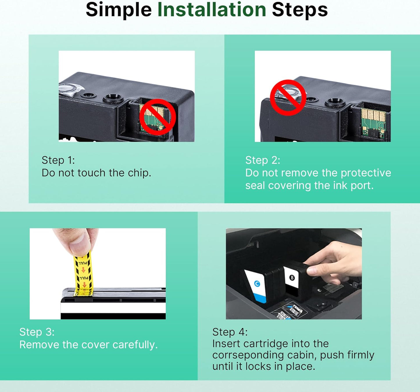 936XL 936 Ink Cartridges High Yield With Chip Compatible for HP 936 Ink Cartridges Combo Pack 936 XL 936e Work for OfficeJet 9122e, Pro 9110b 9125e 9128e 9130b 9135e, Wide Format 9730e Printer, 4-pack