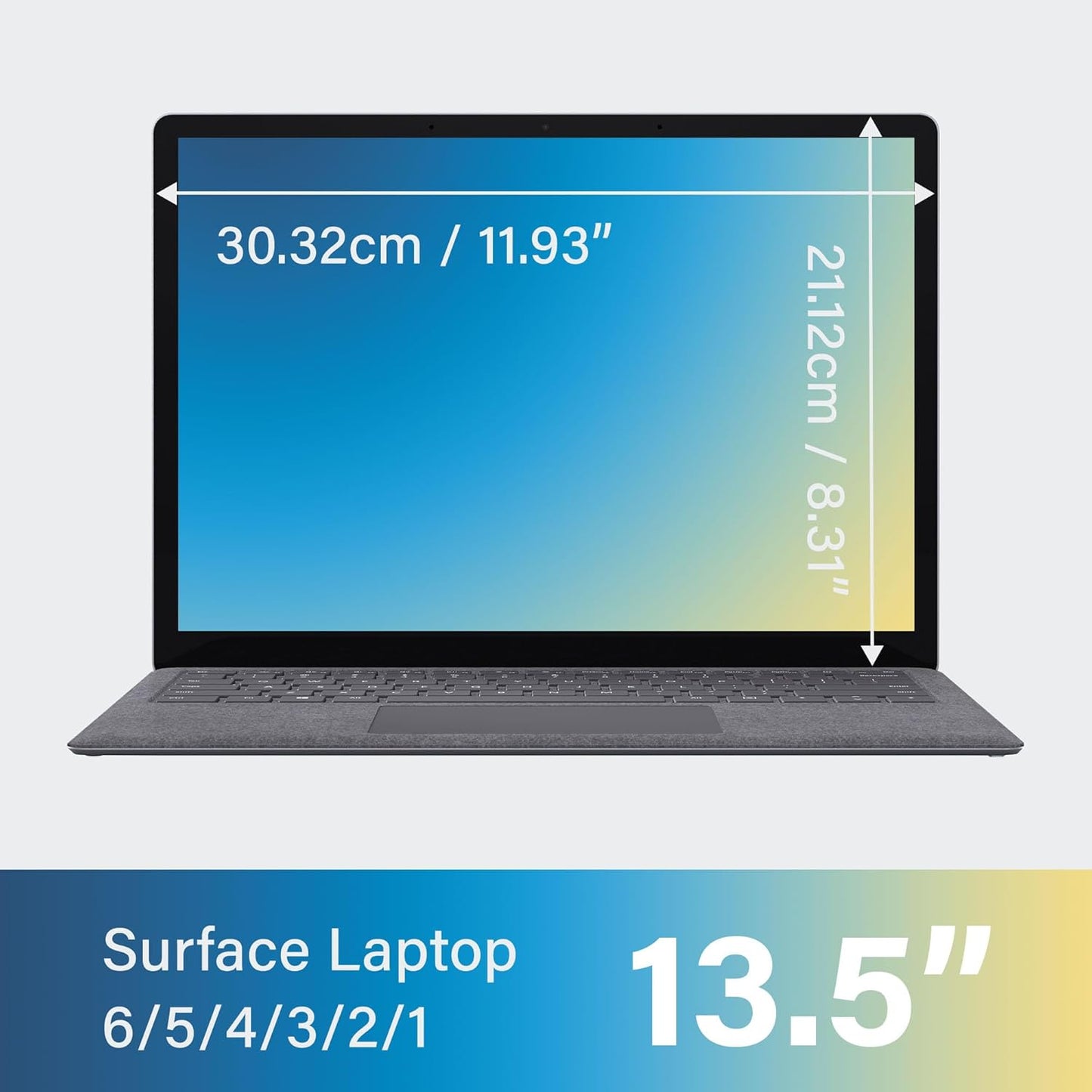 SenseAGE Magnetic Privacy Screen Protector for Surface Laptop 13.5 inch (6/5/4/3/2/1), Easy On/Off Privacy Filter, Anti Blue Light Glare, Notebook Privacy Screen Filter, Compatible with Surface Laptop 13.5"