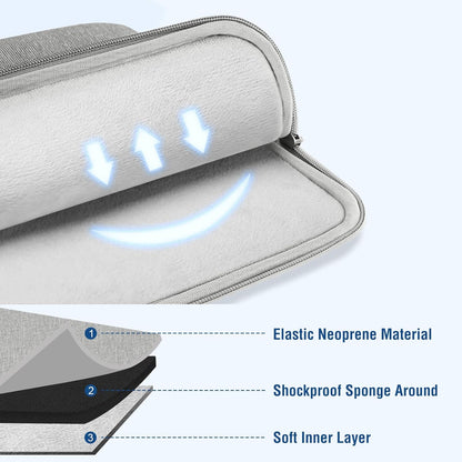 MOSISO Laptop Case 15 inch, 15 inch Laptop Sleeve Compatible with MacBook Air 15 M4 A3241 M3 A3114 M2 A2941 2025 2024 2023,Dell XPS 15,Polyester Vertical Computer Sleeve Bag with Pocket, Gray