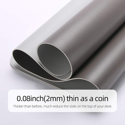 YSAGi Desk Pad, Dual-Sided Desk Mat, 31.5" x 15.7" Laptop Leather Desk Pad Protector, Large Leather Desk Blotter, Waterproof Desk Writing Pad for Office and Home (Dark Grey, 31.5" x 15.7")