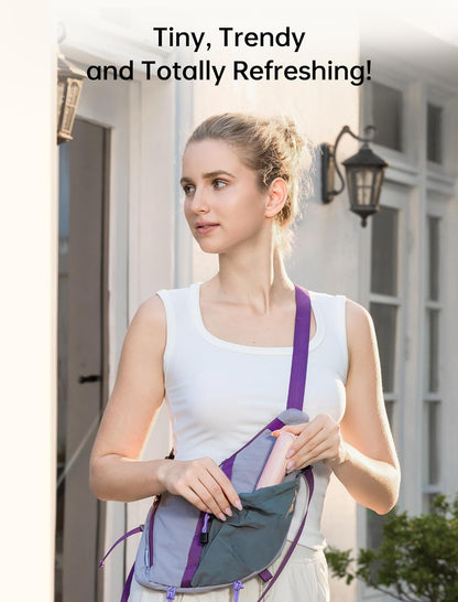 JISULIFE Handheld Mini Fan, 3 IN 1 USB Rechargeable Portable Fan [12-19 Working Hours] with Power Bank, Flashlight, Pocket Design for Travel/Summer/Concerts/Lash, Gifts for Women (Pink)