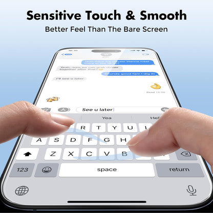 UNBREAKcable 3-Pack Screen Protector for iPhone 15 Pro Max, Double Shatterproof Tempered Glass [Easy Installation Frame] [HD Clear] [9H Hardness] [Full Coverage] for iPhone 6.7 inch