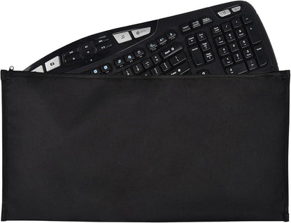 Logitech/Dell/Corsair/Havit/Redragon/Apple Magic Keyboard Dust Cover Pouch Case, Wireless/Wired Computer Gaming PC Keyboard Protector, Black