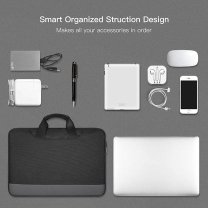 14 15 Inch Waterproof Laptop Sleeve Men Women TSA Briefcase for MacBook Pro 14 M4/M3/M2/M1, Macbook Air 15 M4/M3, Dell Inspiron 14/XPS 15, Lenovo Acer HP ASUS Chromebook 14 Carring Case, Black