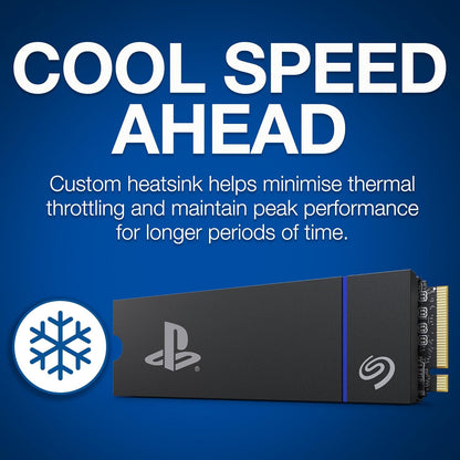 Seagate Game Drive PS5 NVMe SSD for PS5 1TB Internal Solid State Drive - PCIe Gen4 NVMe 1.4, Officially Licensed, Up to 7300MB/s with Heatsink (ZP1000GP3A1011)