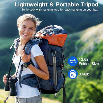 62 inch Automatic Tripod for iPhone, Auto-Open Phone Tripod Stand with Magnetic Smart Remote,Selfie Stick Remote Cell Phone Zoom Lens Size,Travel Selfie Stick for iPhone/Android