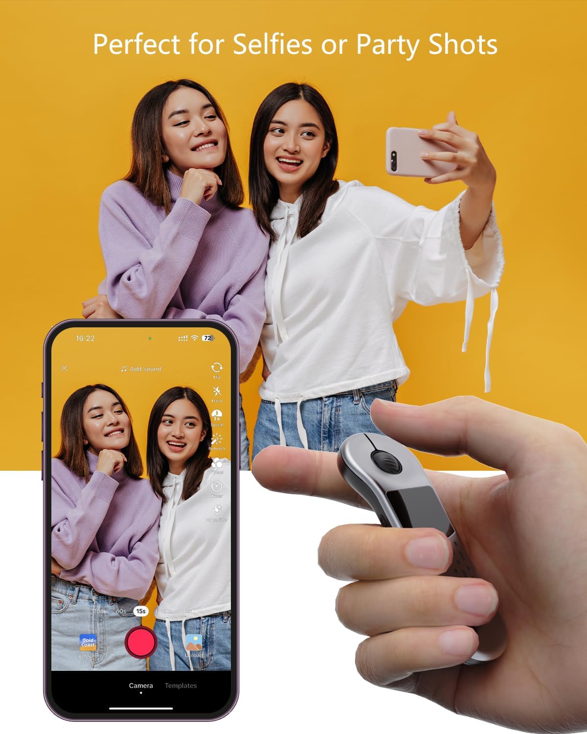 Rechargeable Air Mouse for PC/iOS/Android with Touchpad Wireless PPT Presenter with Bluetooth 2.4G, Works with PowerPoint/Keynote/TikTok/Camera/Kindle App (Silver)