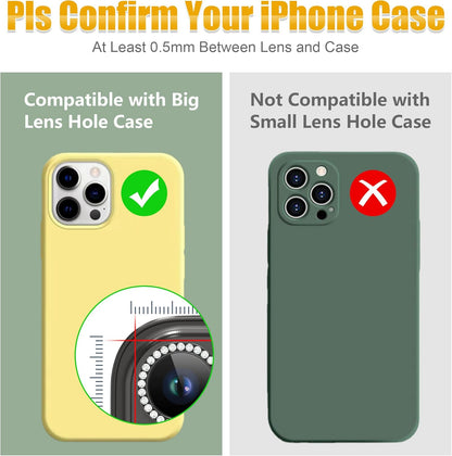 AGVEE 3+3 6 Pack for iPhone 13 Pro 6.1" / 13 Pro Max 6.7" Camera Lens Cover Protector, Bling Diamond & Bling Glitter Metal Ring 9H Tempered HD Glass Camera Cover Protector Film, Bling-Black