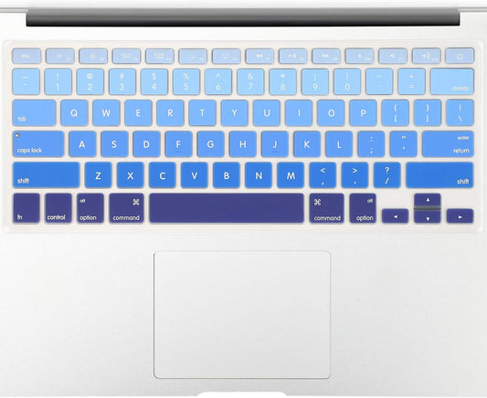 Allinside Blue Ombre Keyboard Cover Skin for MacBook Pro 13" 15" 17" (2015 or Older Version), MacBook Air 13" A1369/A1466, Older iMac Wireless Keyboard MC184LL/B