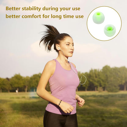 Earbud Replacement Tips Silicone Earbud Tips Earbud Covers Fit for in-Ear Headphones (Inner Hole 3.8mm -5.1mm) Earbud Rubber Tips Eartips 9 Pairs S/M/L