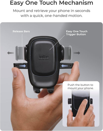 iOttie Easy One Touch Advanced Air Vent Car Phone Mount - Universal Cell Phone Holder for iPhone, Google, Samsung, Moto, LG, and All Other Smartphones