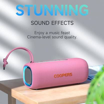 Portable Bluetooth Speaker, Wireless Bluetooth Speaker with Clear Loud Stereo Sound, IPX5 Waterproof Speakers with RGB Lights, BT5.3, Long Playtime, TWS Pairing for Home Outdoor Party Beach Travel
