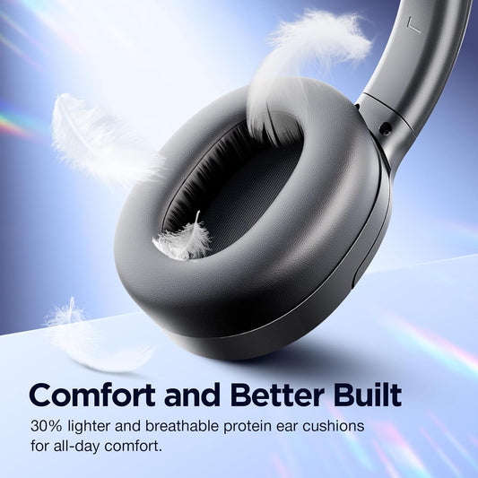 Upgrade Pro‑Level Hybrid Active Noise Cancelling Headphones with HD Sound, Wireless Bluetooth Headphones Over The Ear Unequaled Comfort, Vivid Deep Bass, for Home Office Travel Birthday Gift