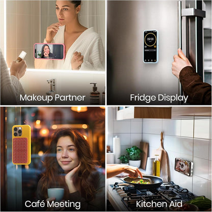 Klearlook Silicone Suction Cup Phone Case Mount Double Sided, Sticky Phone Grip with Higher Suction Power for Cell Phone, Hands-Free Phone Accessories Holder for Selfies and Videos, Transparent