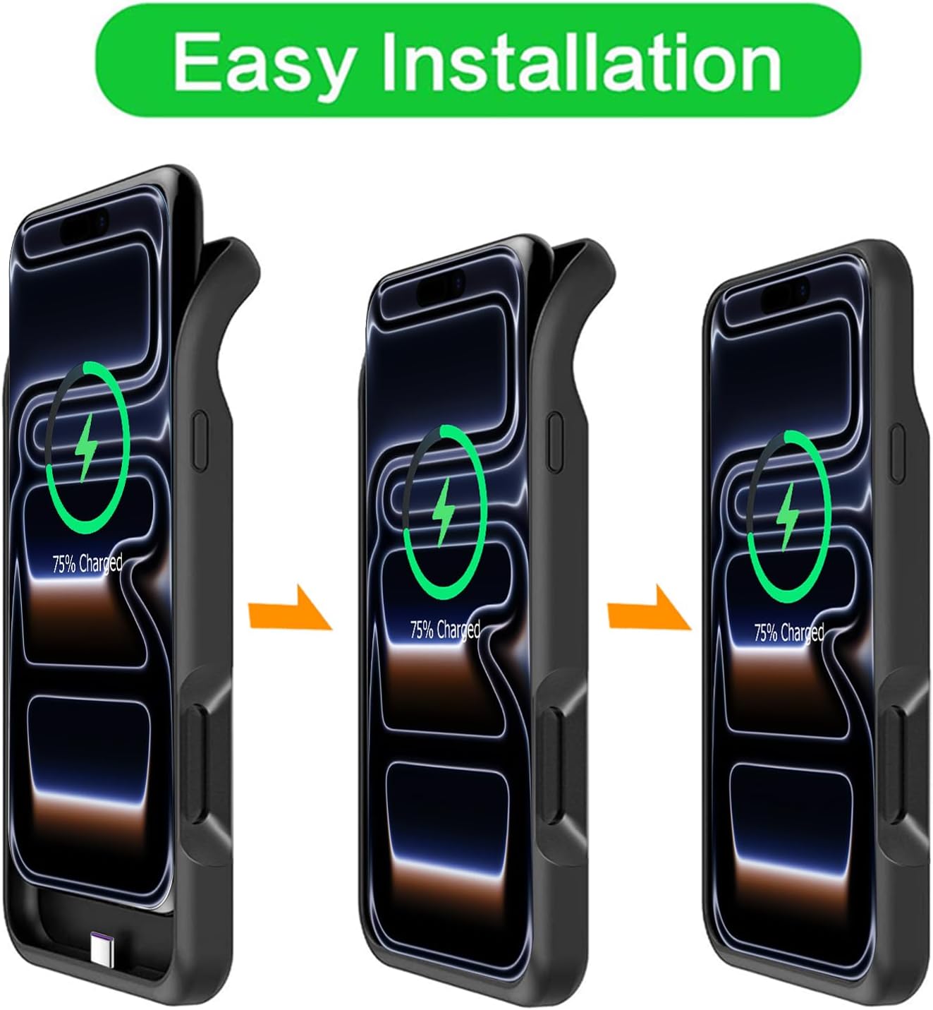 Battery Case for iPhone 17 Pro,10000mAh Rechargeable Portable Charging Case with Wireless Charging Compatible for iPhone 17 Pro (6.3 inch) 2025 with Carplay Extended Battery Pack Charger Cover (Black)