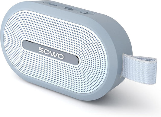 SOWO Wireless Portable Small Speaker, Ultra Magnetic Bluetooth Speaker for Golf Cart, Coverless IP67 Waterproof, 24 H Playtime, Pro Sound, Clip Hanging Design for Outdoor, Indoor - Blue